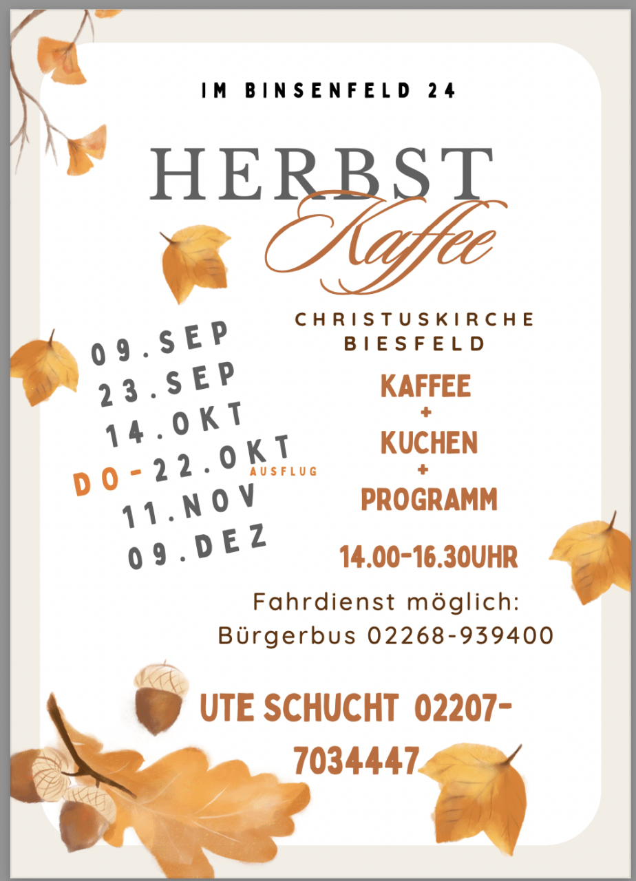 Herbst Kaffee