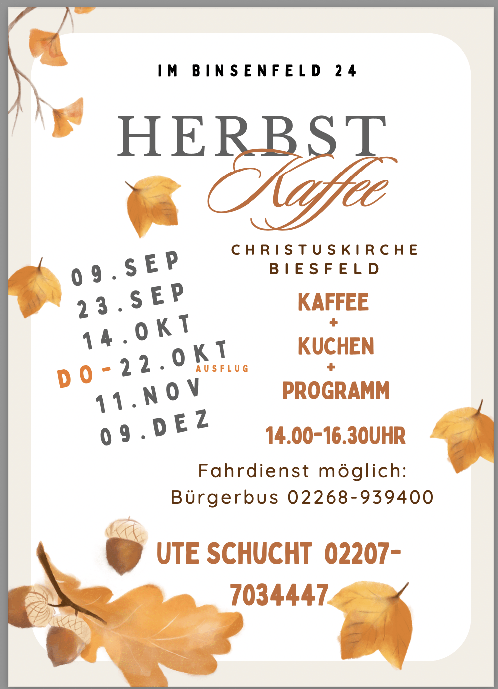 Herbst Kaffee