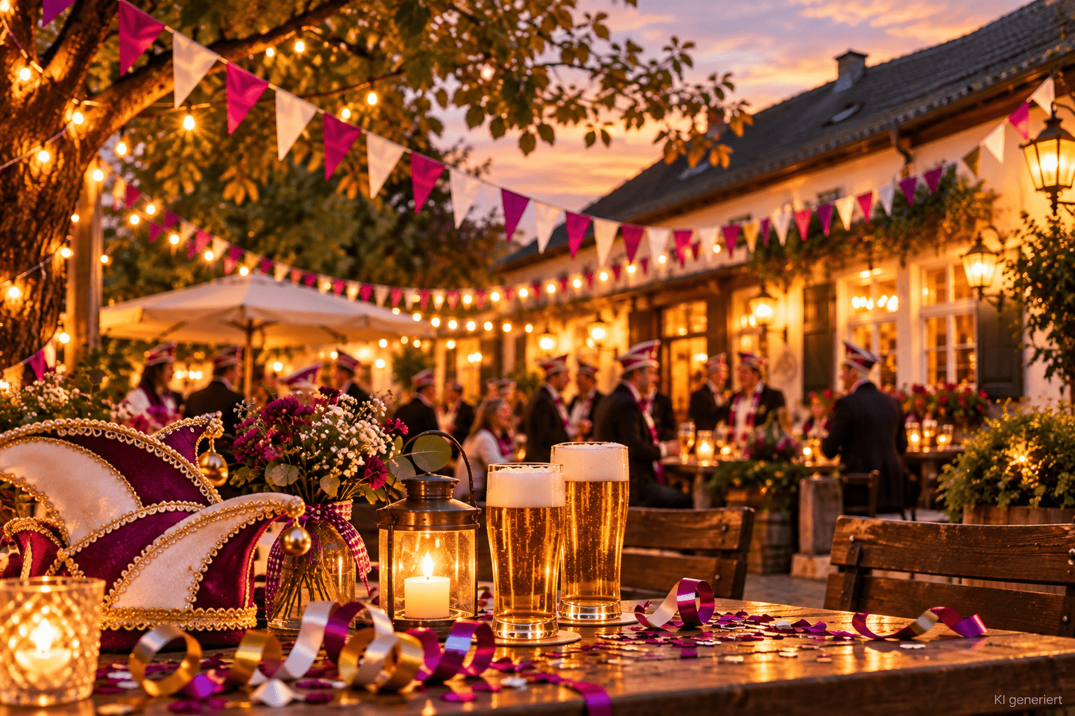 Karnevalsabend Im Biergarten